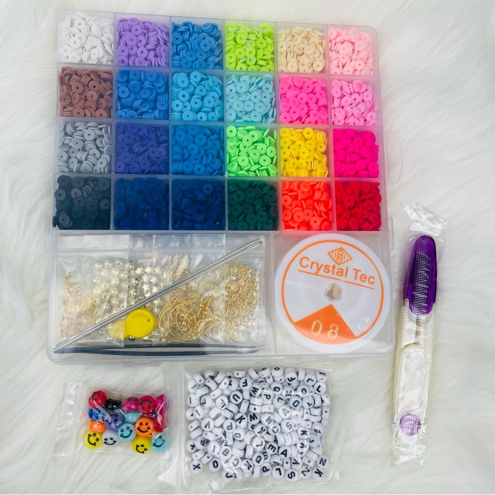 Brand New 6000pcs Clay Beads Jewelry Making Kit For Adult, Kids 8+ Years Old